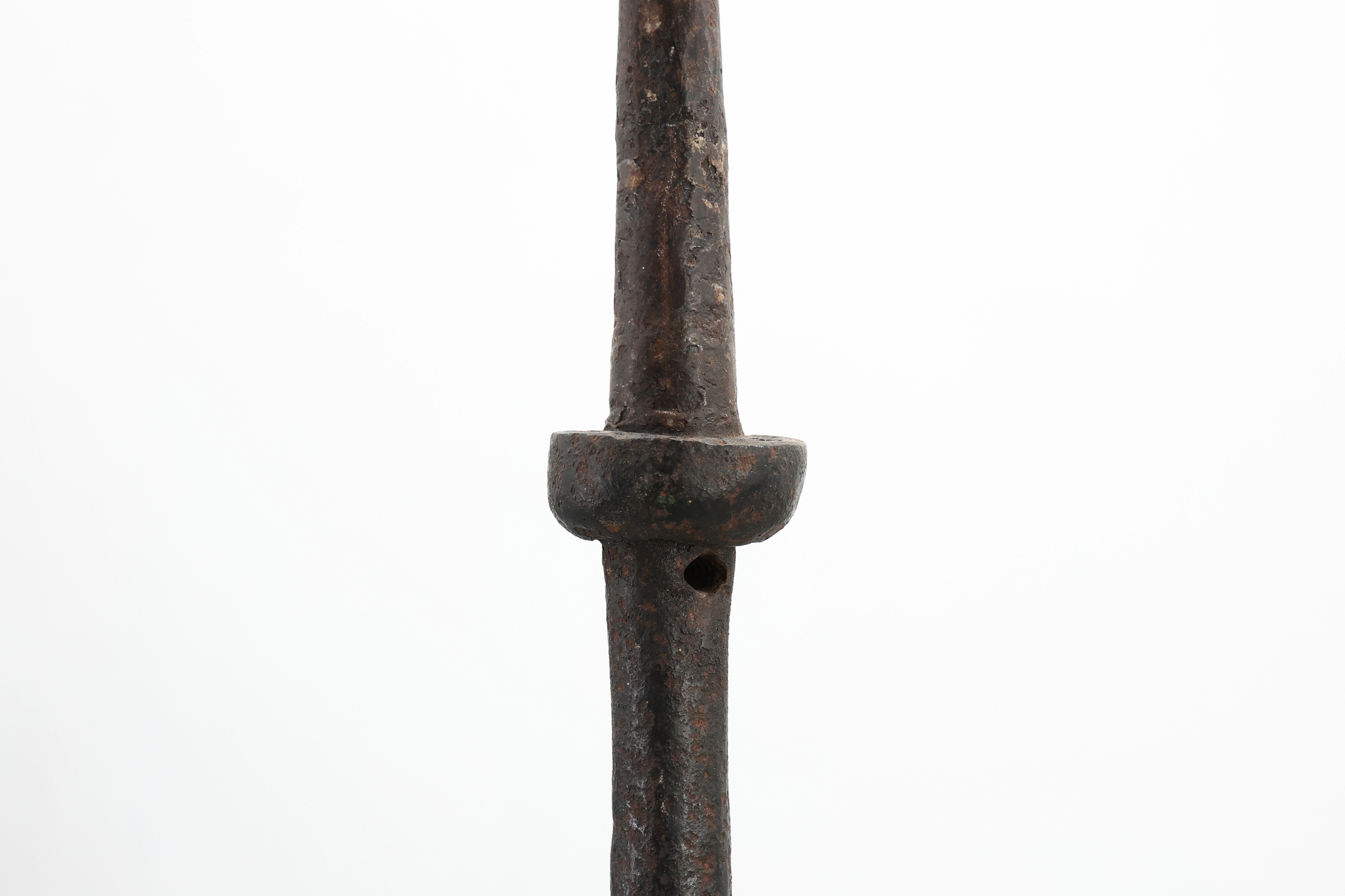 French hand-forged Iron Spike Stand or torchere, 15th century thumbnail